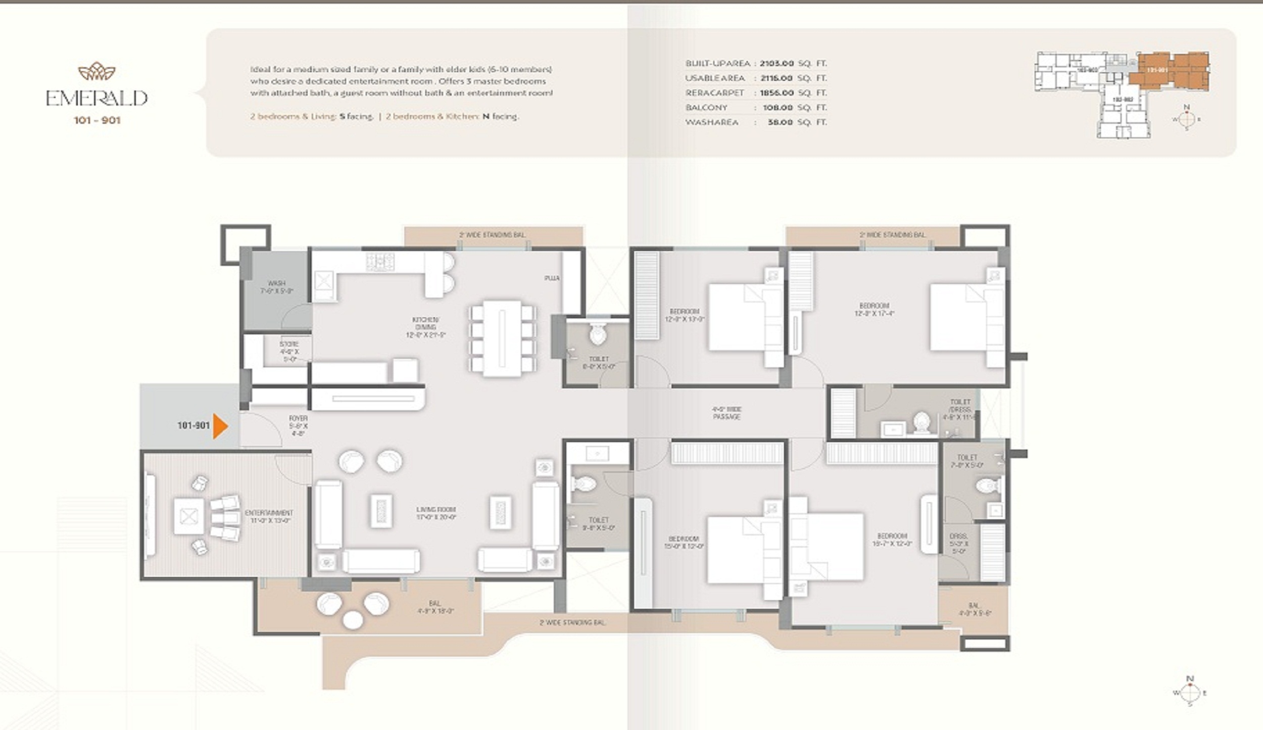 DR/2173  4 BHK Flat For Sale In  New Alkapuri, vadodara.