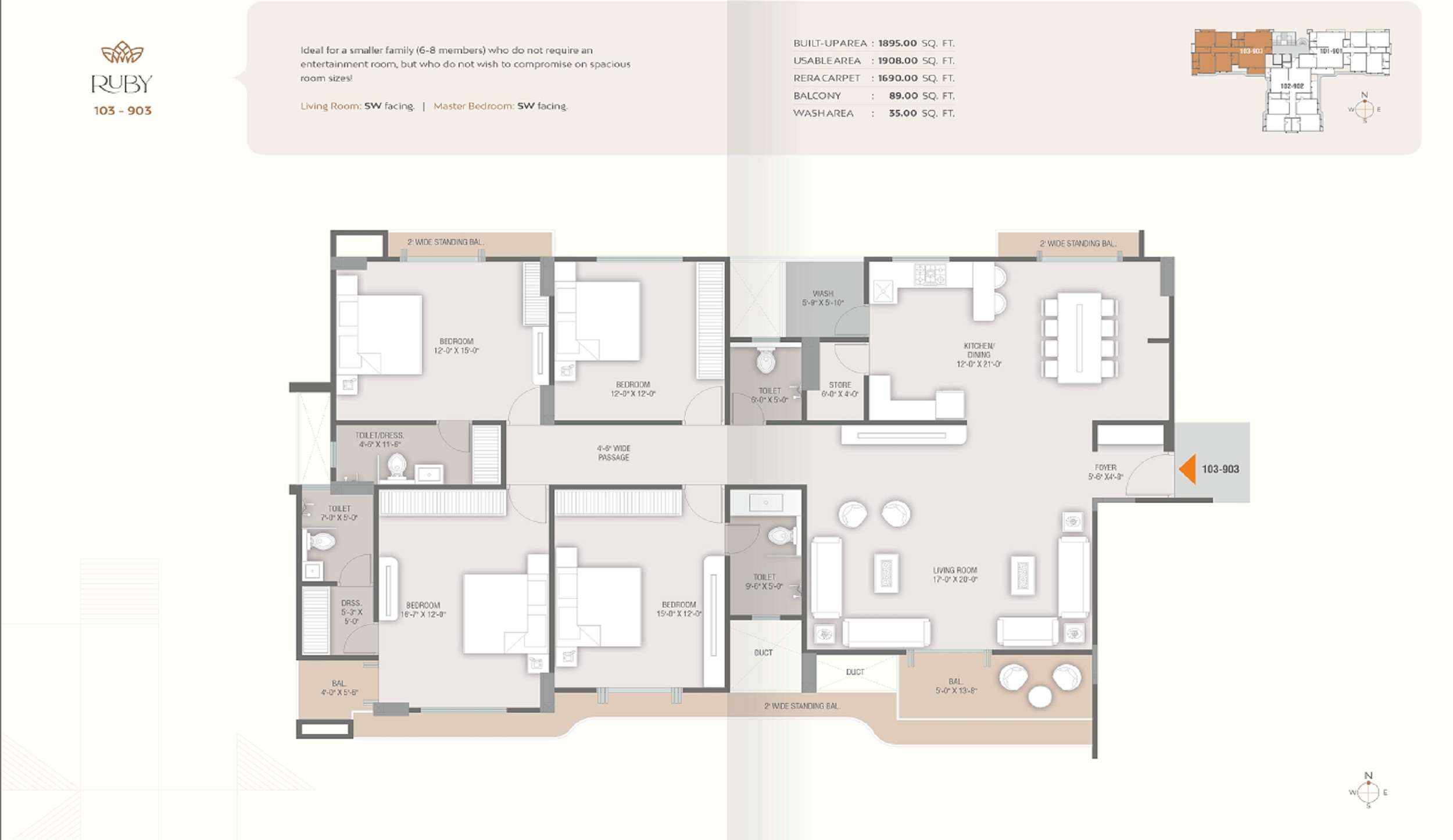 DR/2173  4 BHK Flat For Sale In  New Alkapuri, vadodara.
