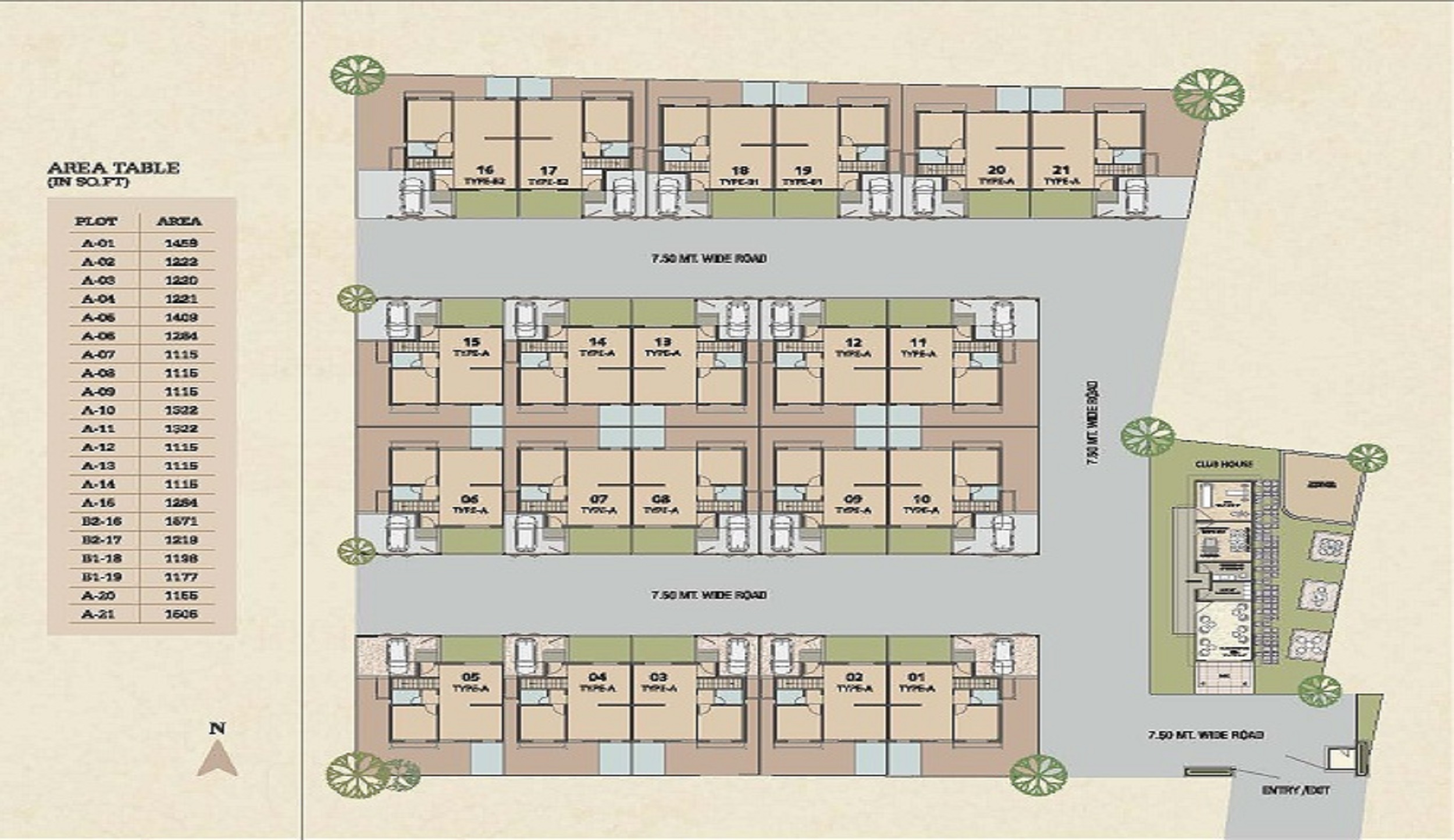 CR/4056 4 BHK Triplex For Sale in Vasna-Bhayli Road, Vadodara.