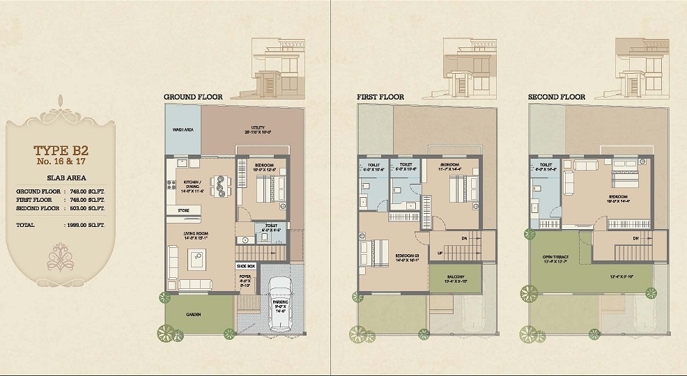 CR/4056 4 BHK Triplex For Sale in Vasna-Bhayli Road, Vadodara.