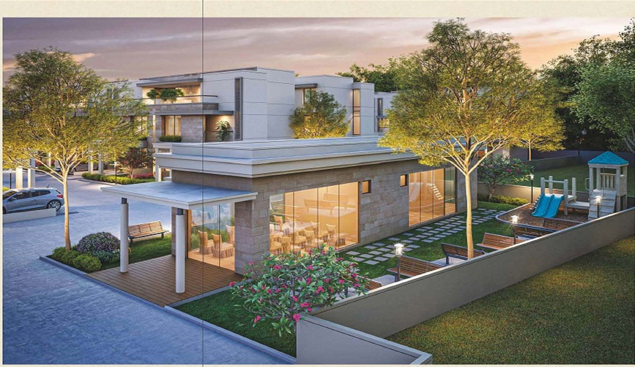 CR/4056 4 BHK Triplex For Sale in Vasna-Bhayli Road, Vadodara.