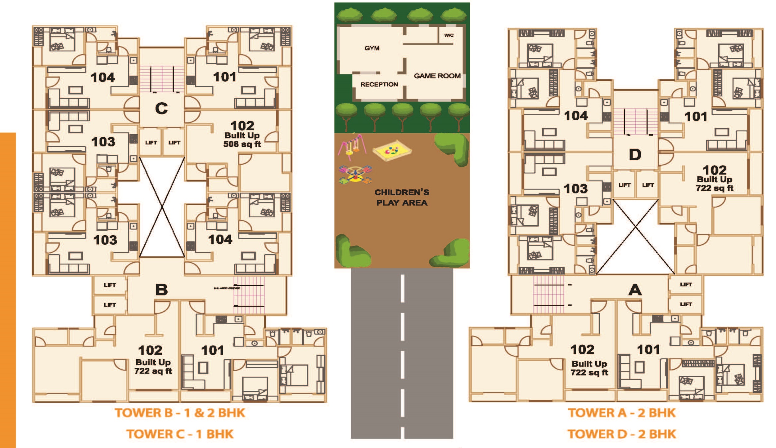 DR/2274A 2 BHK Flat For Sale in Sevasi, Vadodara.