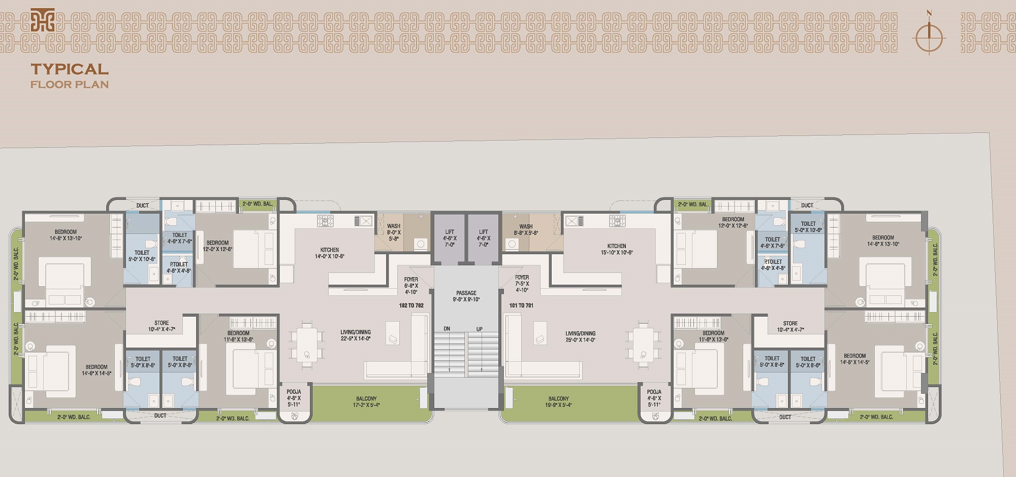 DR/2266 4 BHK Flat For Sale in Sevasi, Vadodara.