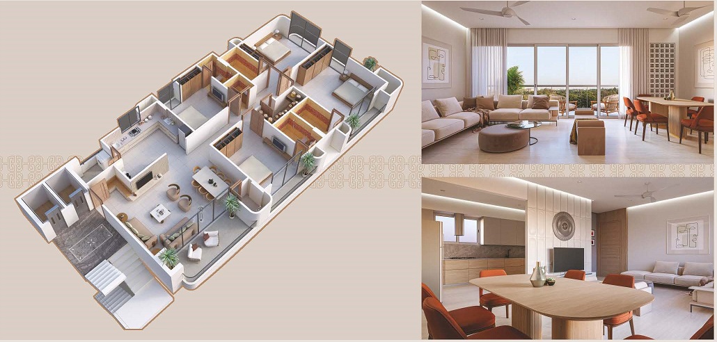 DR/2266 4 BHK Flat For Sale in Sevasi, Vadodara.