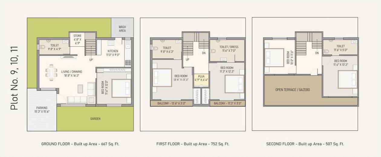 CR/4165 4 BHK  Triplex For Sale in Bill-Chapad Road, Vadodara.