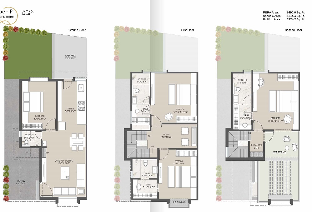 CR/4220B  4 BHk Triplex For Sale in Kalali, Vadodara.