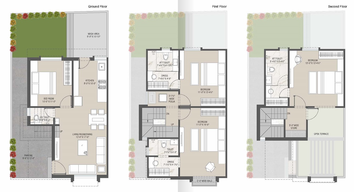 CR/4220B  4 BHk Triplex For Sale in Kalali, Vadodara.
