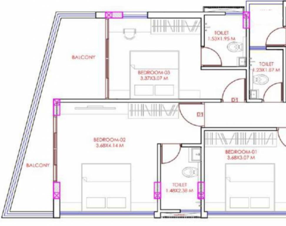 BR/1877 3BHK Flat for Sale in Makarpura, Vadodara