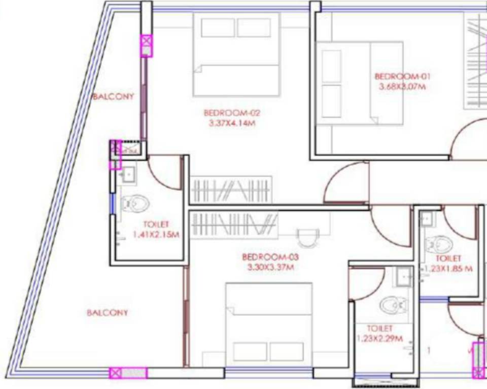 BR/1877 3BHK Flat for Sale in Makarpura, Vadodara