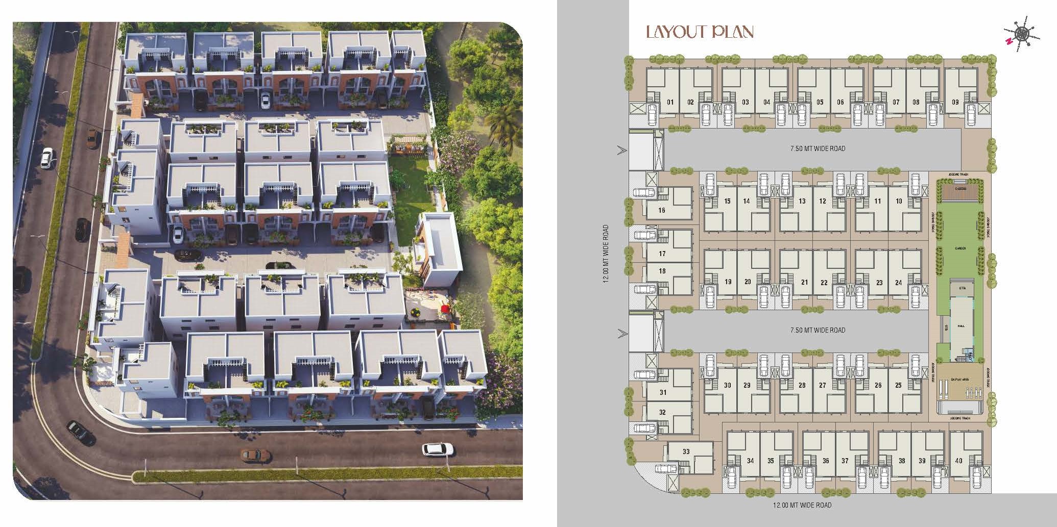 BR/1692 4 BHK  Triplex for Sale in Tarsali, Vadodara