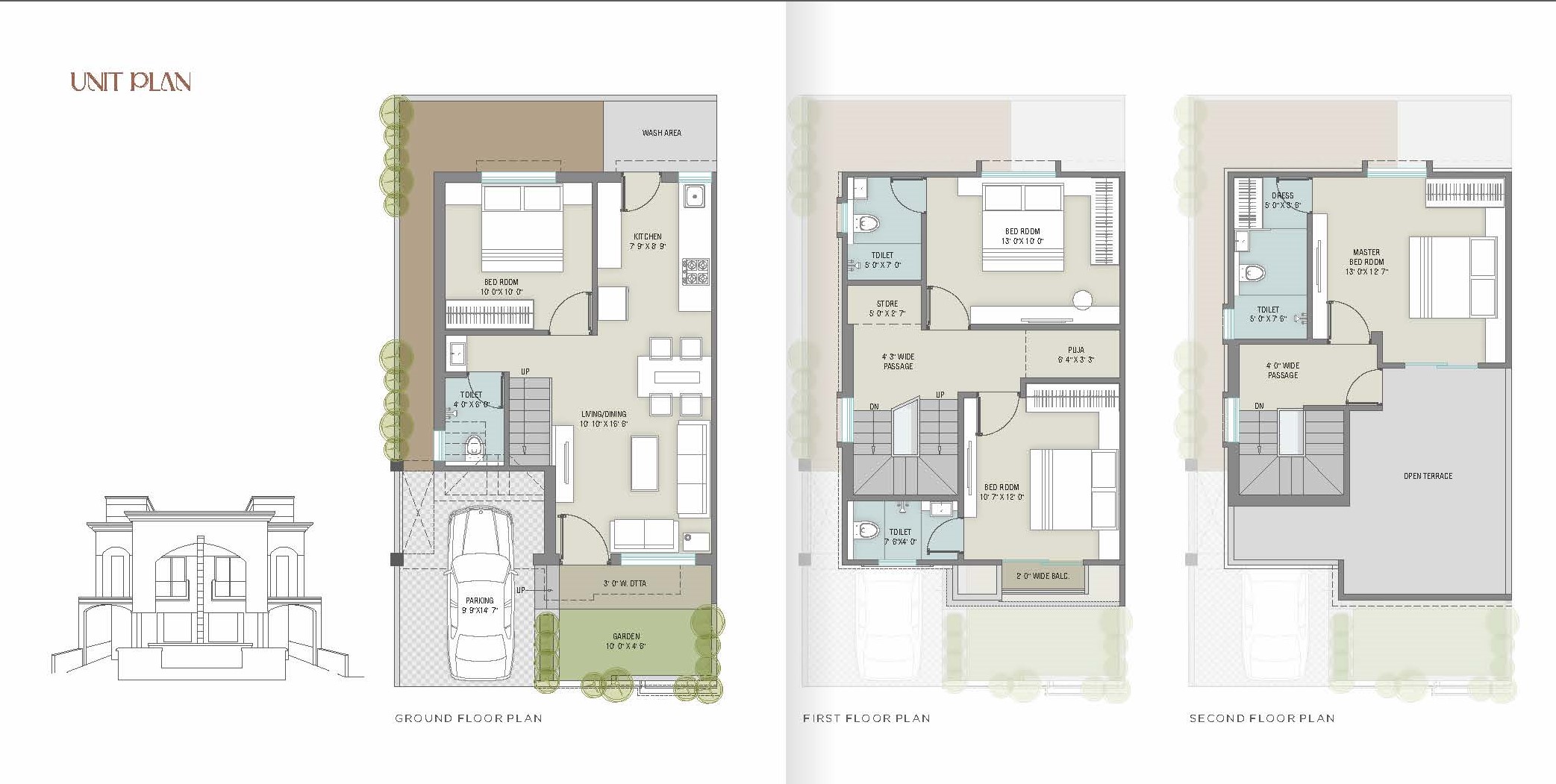 BR/1692 4 BHK  Triplex for Sale in Tarsali, Vadodara