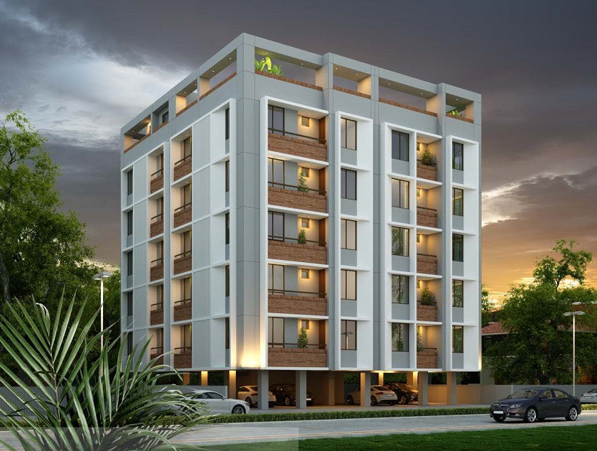 DR/2320 3 BHK Flat For Sale in  Gotri, Vadodara.