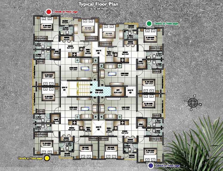 DR/2320 3 BHK Flat For Sale in  Gotri, Vadodara.