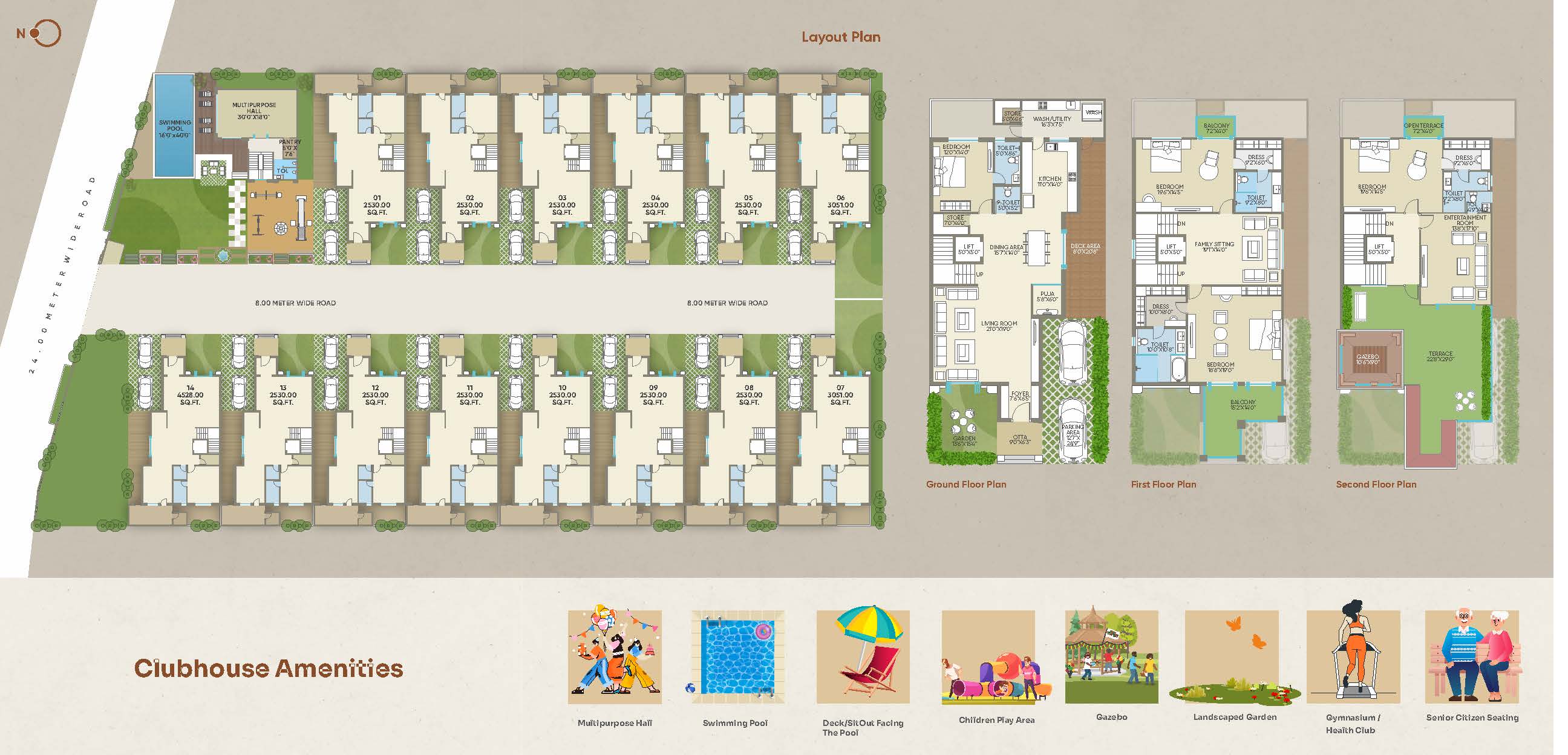 CR/4397 4 BHK Villa For Sale in Vasna-bhayli road, Vadodara.