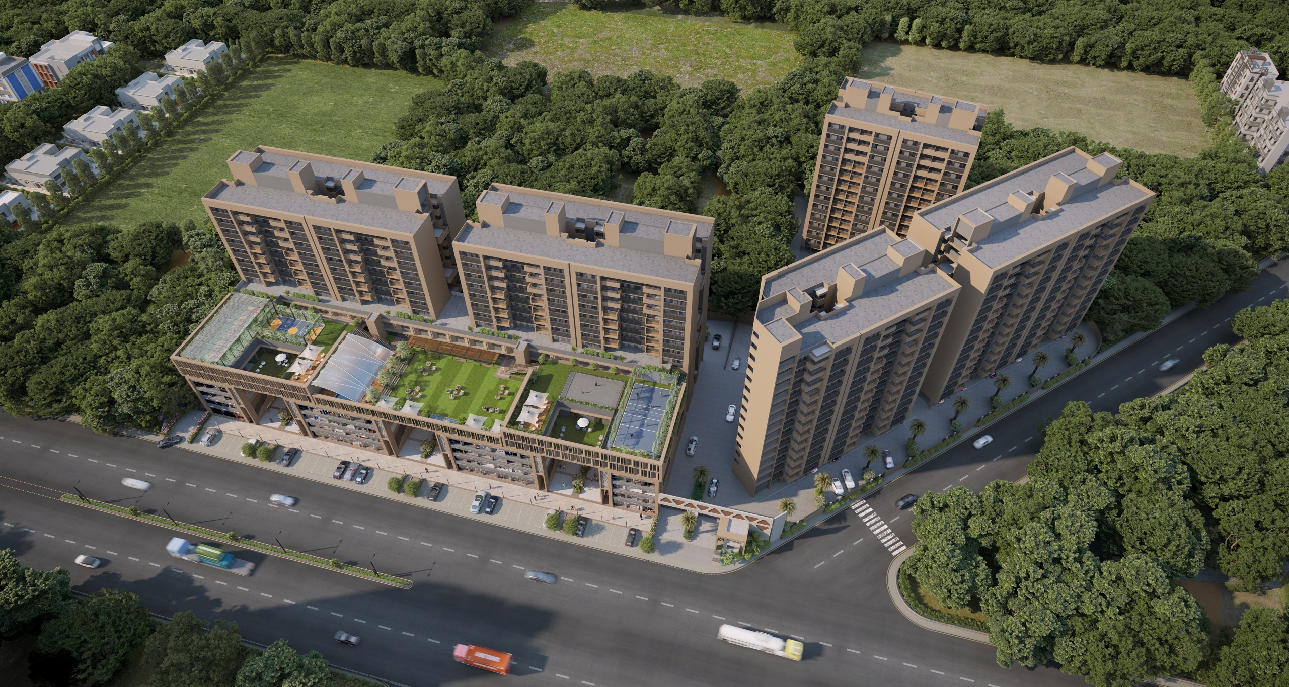 BR/1586 2BHK Flat for sale in Tarsali, Vadodara