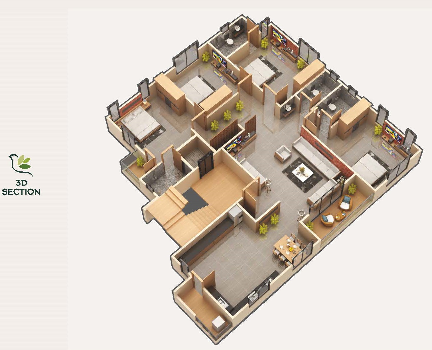 CR/4455  4 BHK Flat For Sale in Akota, Vadodara.