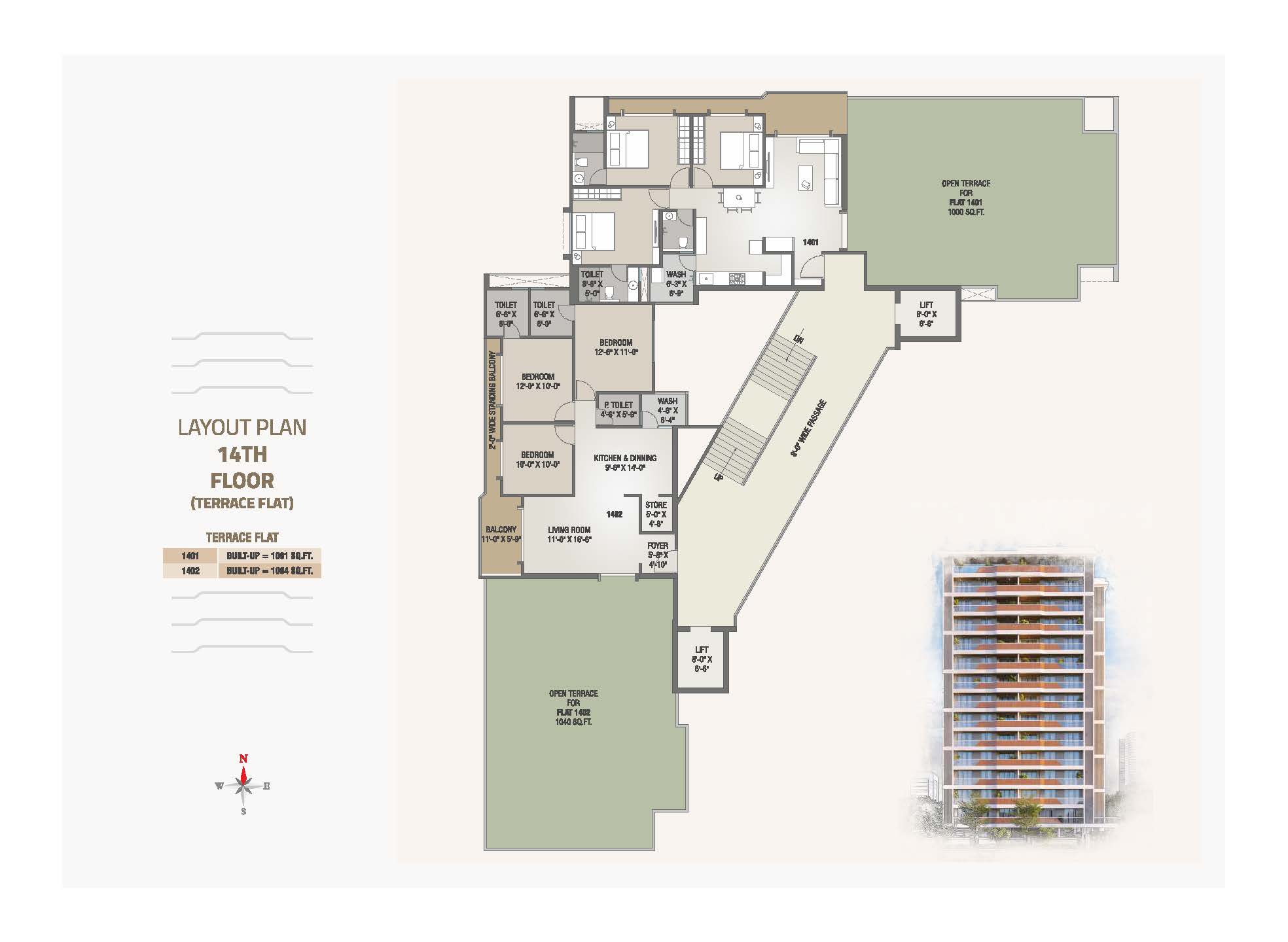 BR/1941 3BHK Flat for Sale in Vadsar, Vadodara