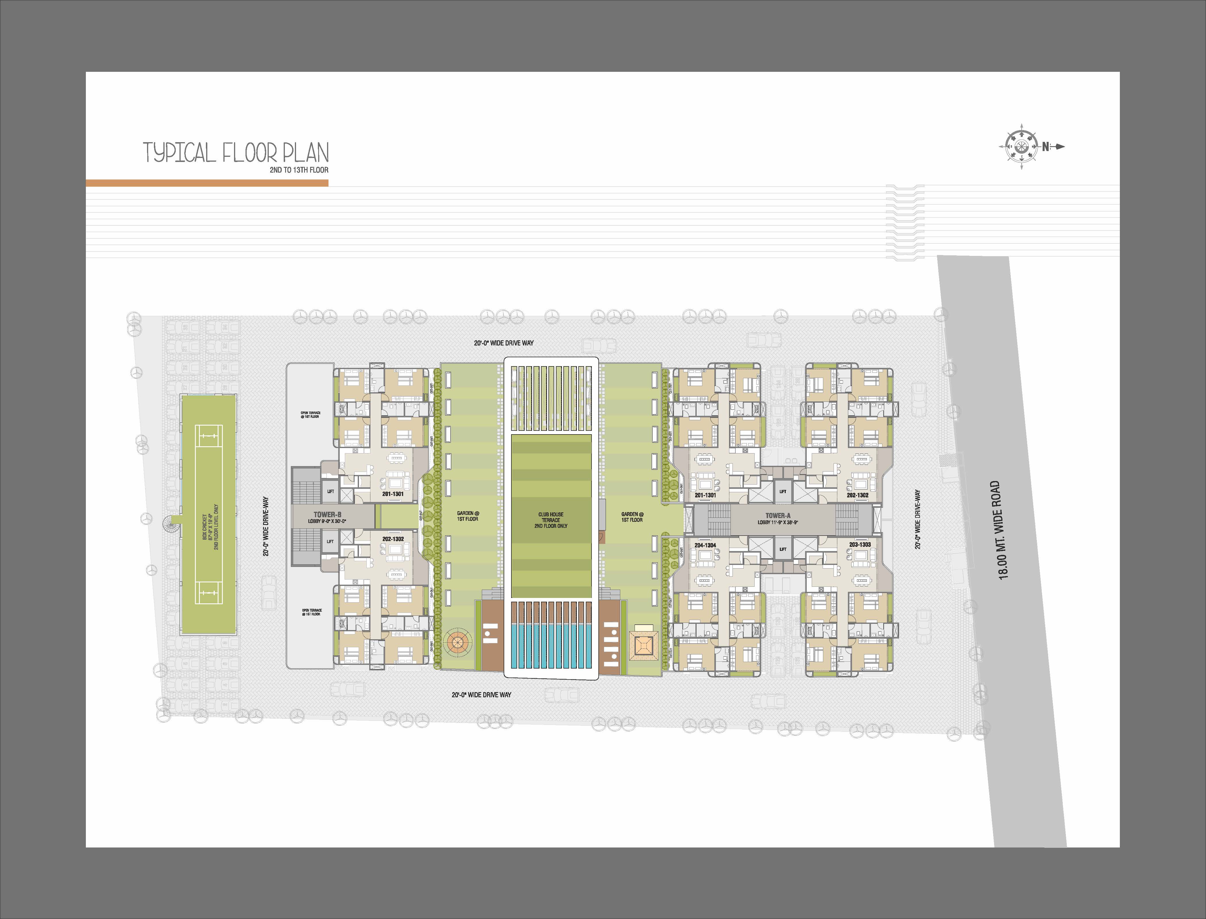 CR/3790 4 BHK Flat For Sale in Vasna-Bhayli Road, Vadodara.