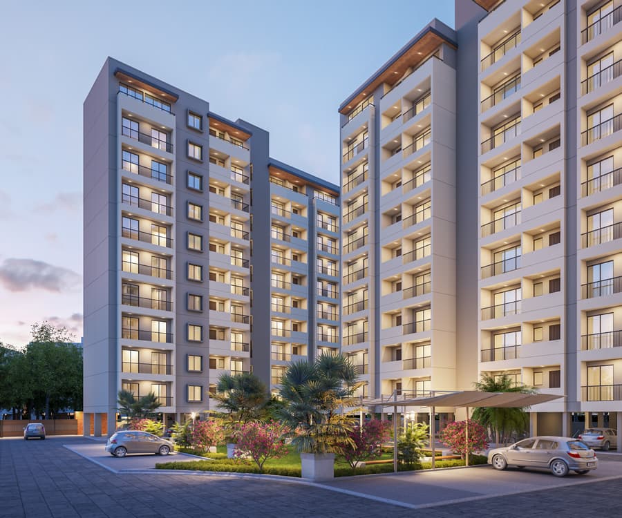 FR/1360A 3BHK Flat for Sale in Sama Savli Road, Vadodara