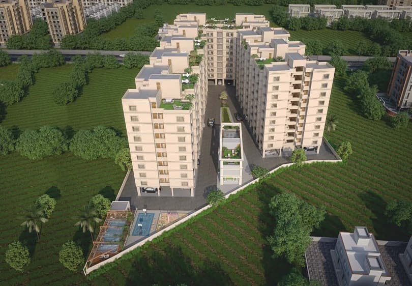 FR/1496A 3BHK Flat for Sale in Sama Savli Road, Vadodara