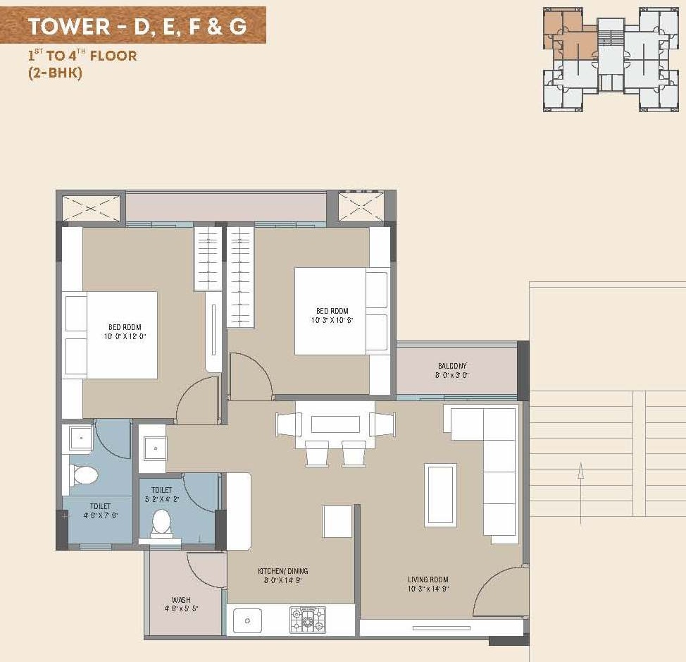 DR/1932  2 BHK Flat For Sale in Sevasi, TP-3, Vadodara.