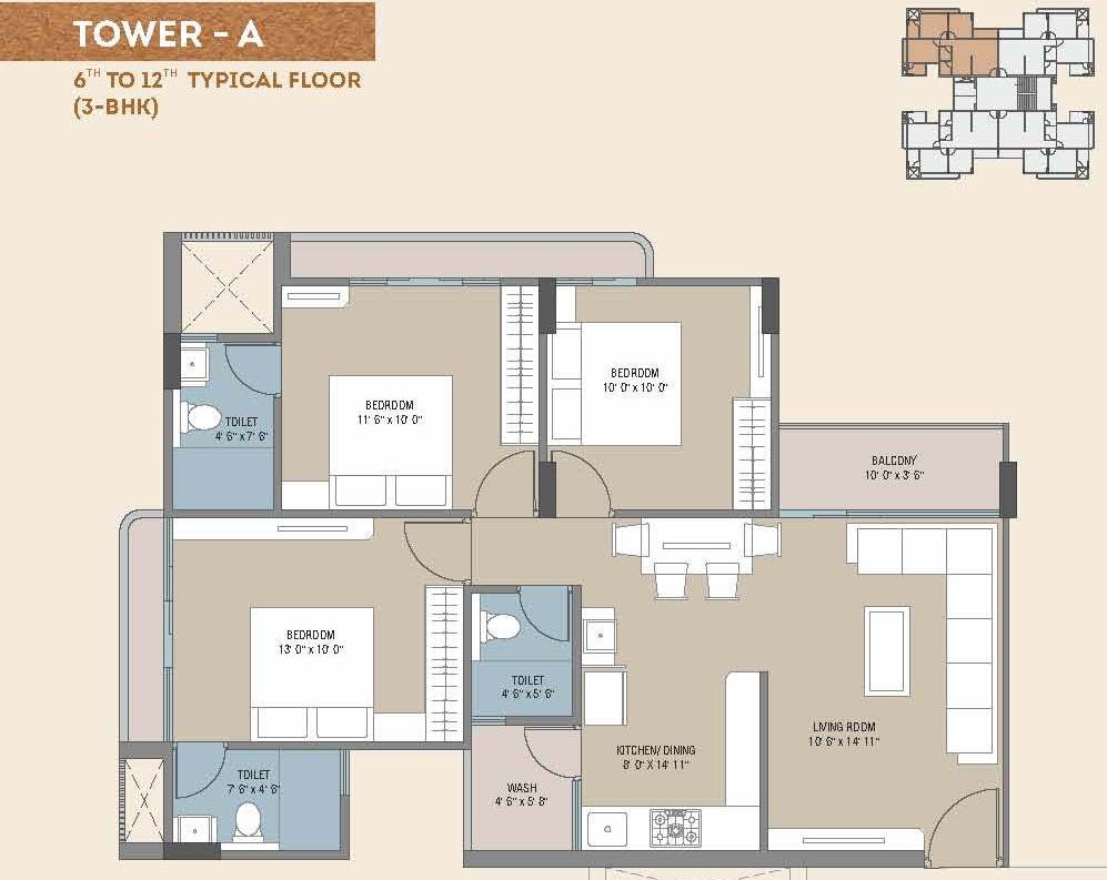 DR/1932A  3 BHK Flat For Sale in Sevasi, TP-3, Vadodara