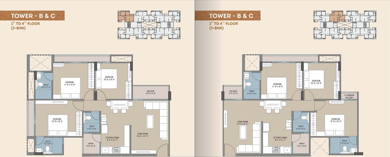DR/1932A  3 BHK Flat For Sale in Sevasi, TP-3, Vadodara