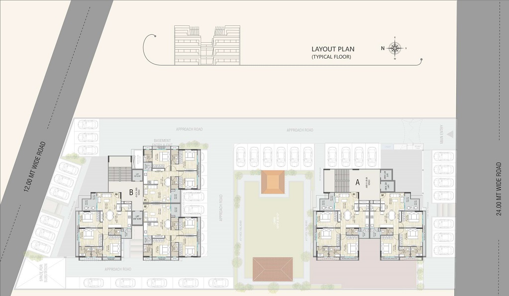 DR/2017  3 BHK Flat For Sale in  Gotri, Vadodara.