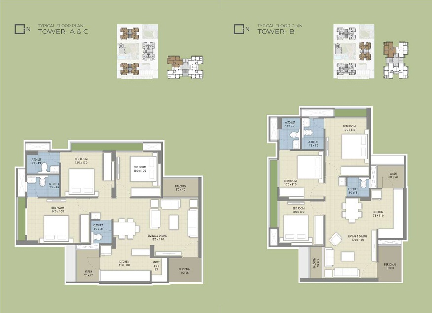 DR/2031  3 BHK Flat For Sale in Gotri, Vadodara.