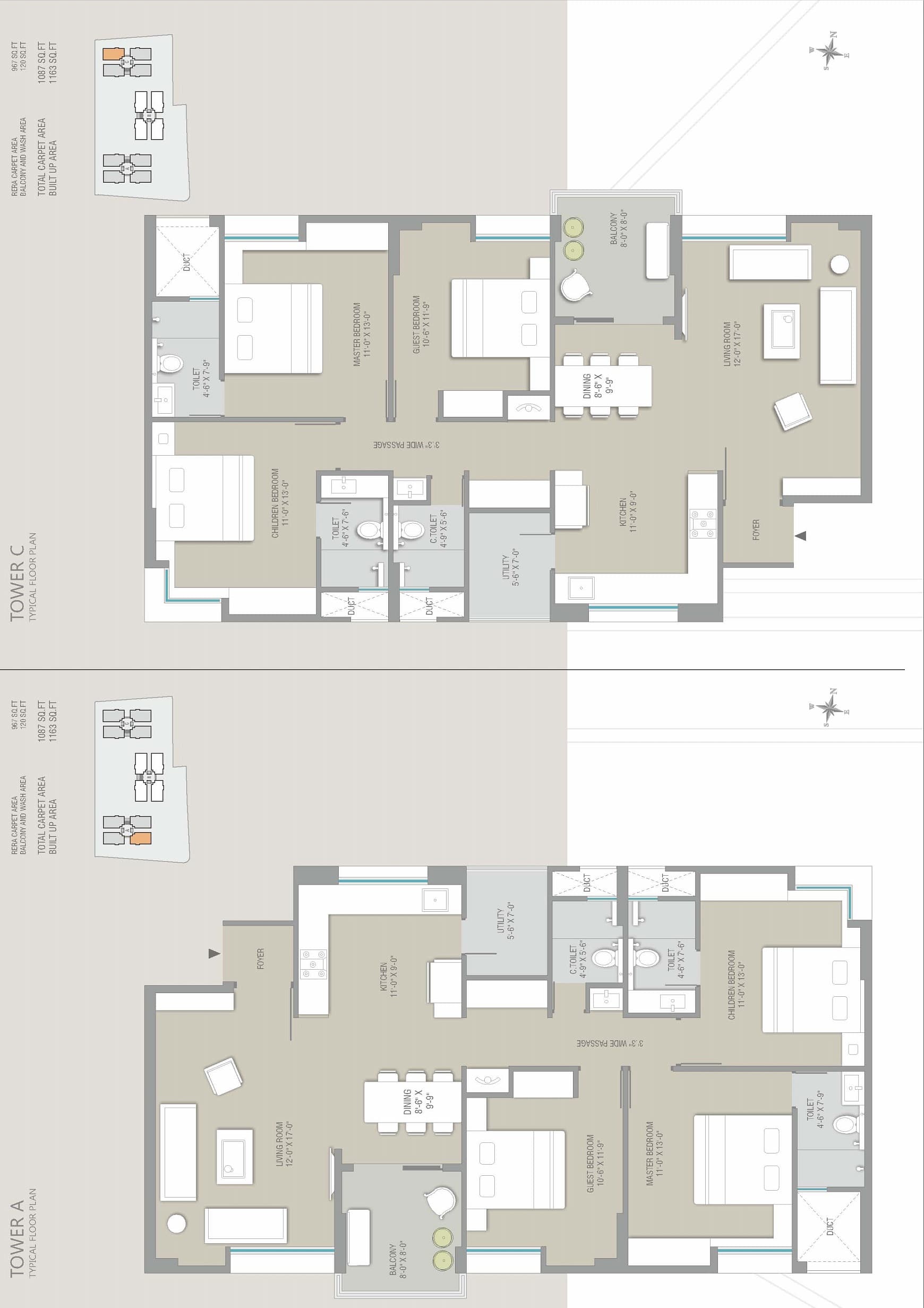 DR/2052  3 BHK Flat For Sale in Gotri, Vadodara.