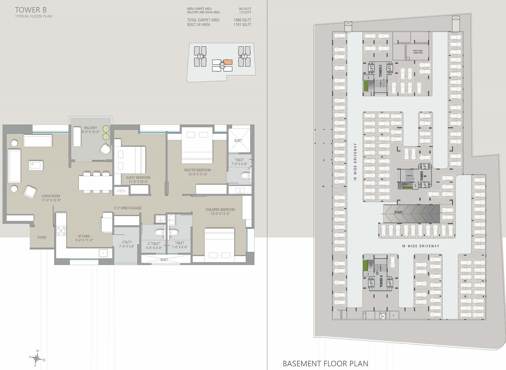 DR/2052  3 BHK Flat For Sale in Gotri, Vadodara.