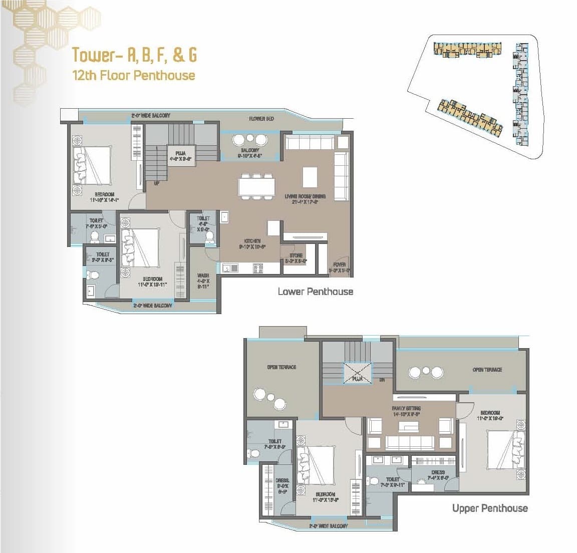 DR/2095  3 BHK Flat For Sale in Gotri, Vadodara.