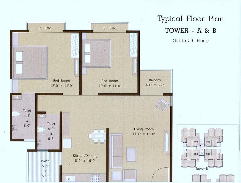 CR/2480 2 BHK Flat For Sale in Vasna Road, Vadodara.