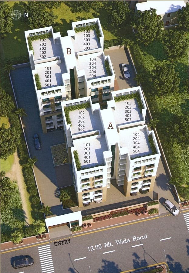 CR/2480 2 BHK Flat For Sale in Vasna Road, Vadodara.