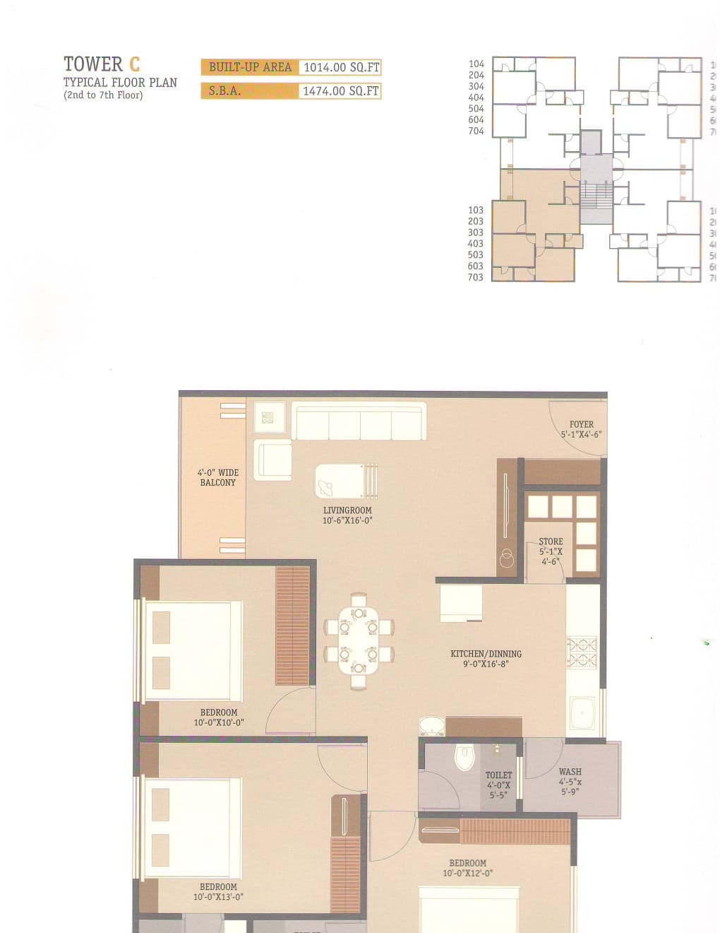 CR/2823 3 BHK Flat For Sale in Vasna-Bhayli Road, Vadodara.