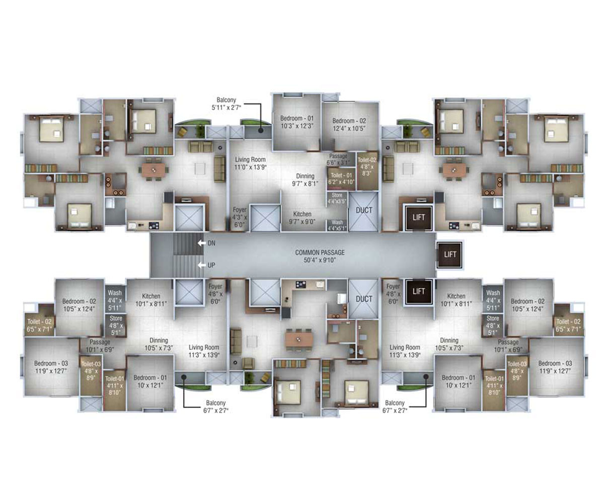 CR/2427 2 BHK Flat For Sale in Atladara, Vadodara.