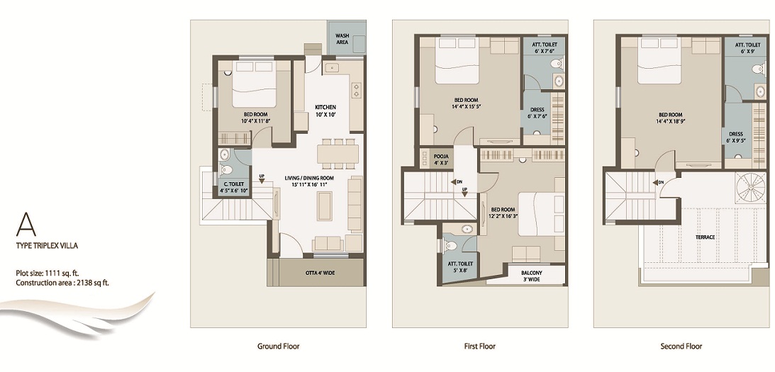 CR/1951 4 BHK Duplex For Sale in Sun Pharma Road, Vadodara.